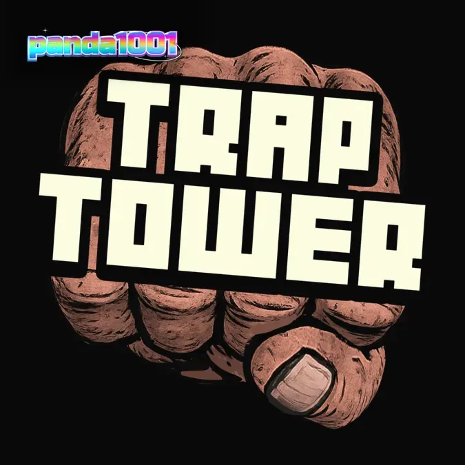Tampilan visual slot Trap Tower dengan tema perang geng urban dan karakter hewan.